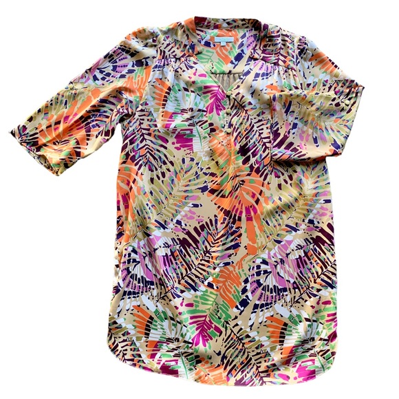 Jade Dresses & Skirts - Jade Women’s Colorful Floral Satiny Shift Dress
